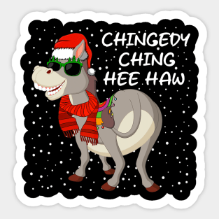 Christmas Donkey Italian Xmas Funny Donkey Lover Pajamas Sticker